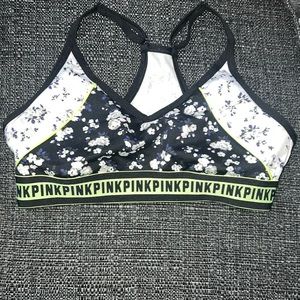Pink sports bra